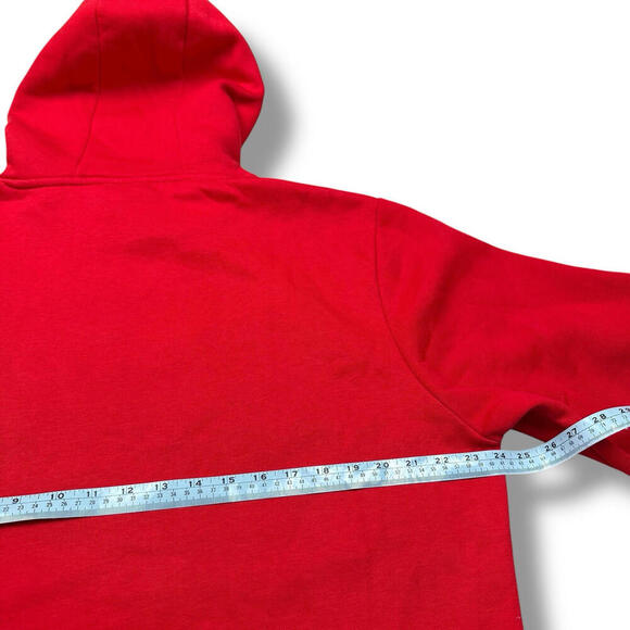 Sonneti London Hoodie Mens L Red Spellout Hooded Fleece Streetwear Relax Casual - Picture 9 of 10